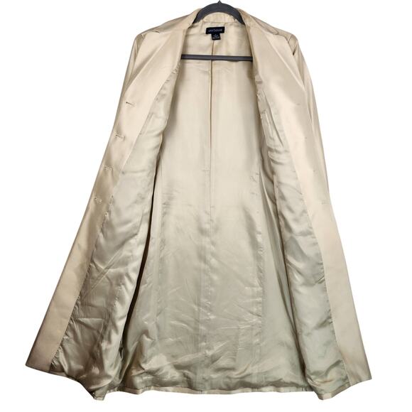 Ann Taylor 100% Cream Silk Sleeveless Vintage Dress & Coat Set  Women’s Size 6 - Picture 5 of 16